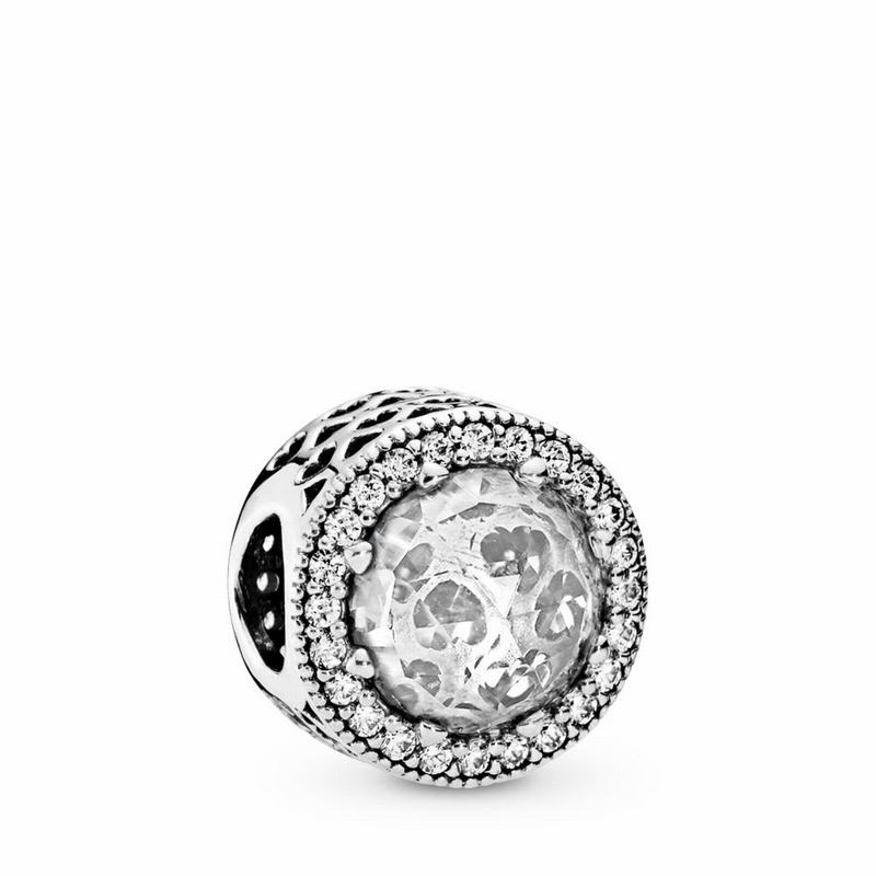 Pandora Radiant Hearts Charm Ireland - Sterling Silver/Cubic Zirconia - 915406UDR